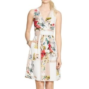 White House Black Market Spring Summer Cocktail Party Medium Floral Dress